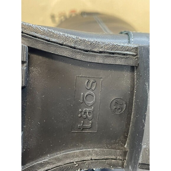 Taos Runaway Women's 6.5 Black Riding Leather Boot Equestrian Knee High Western - Picture 8 of 15